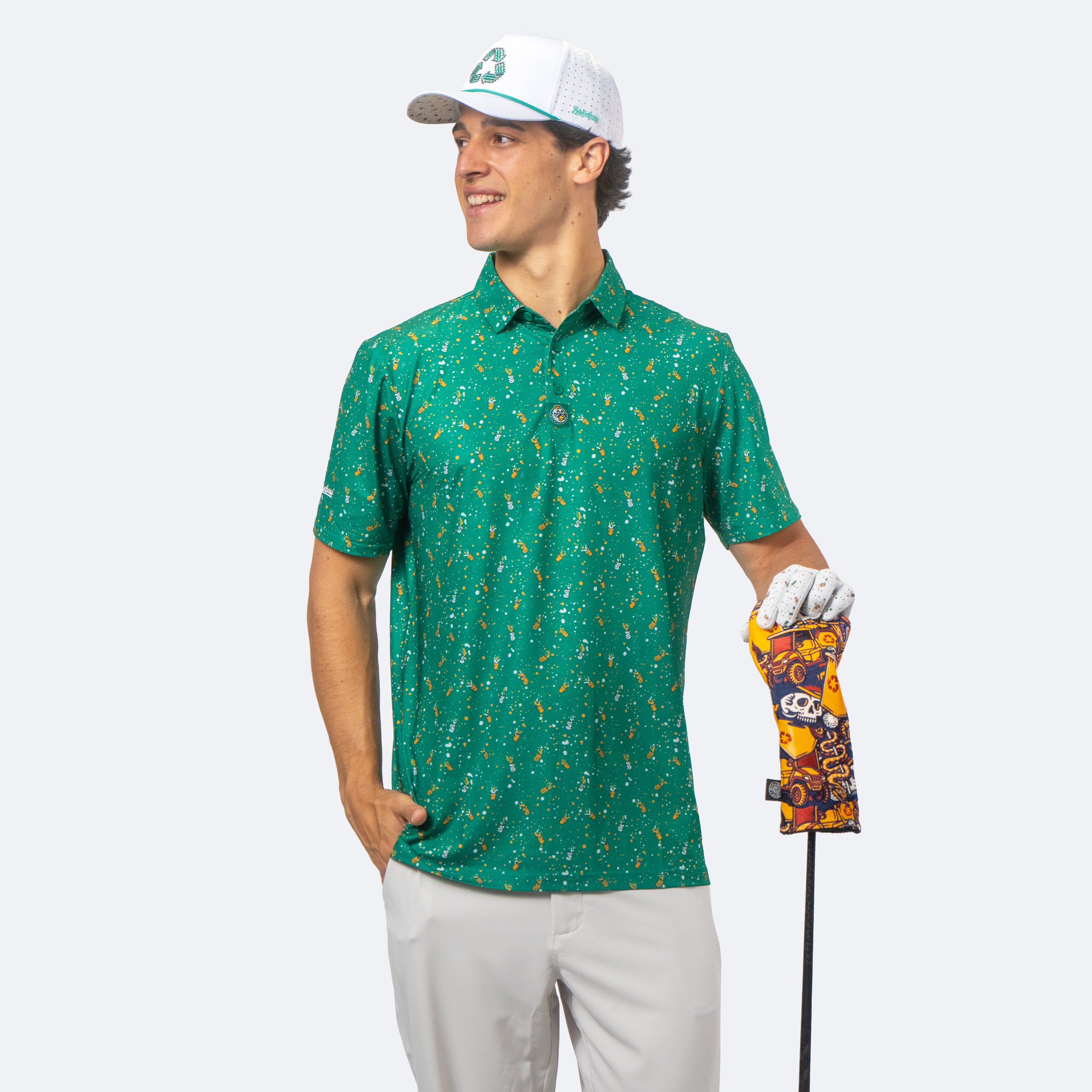 #16 Splash Zone Polo Green