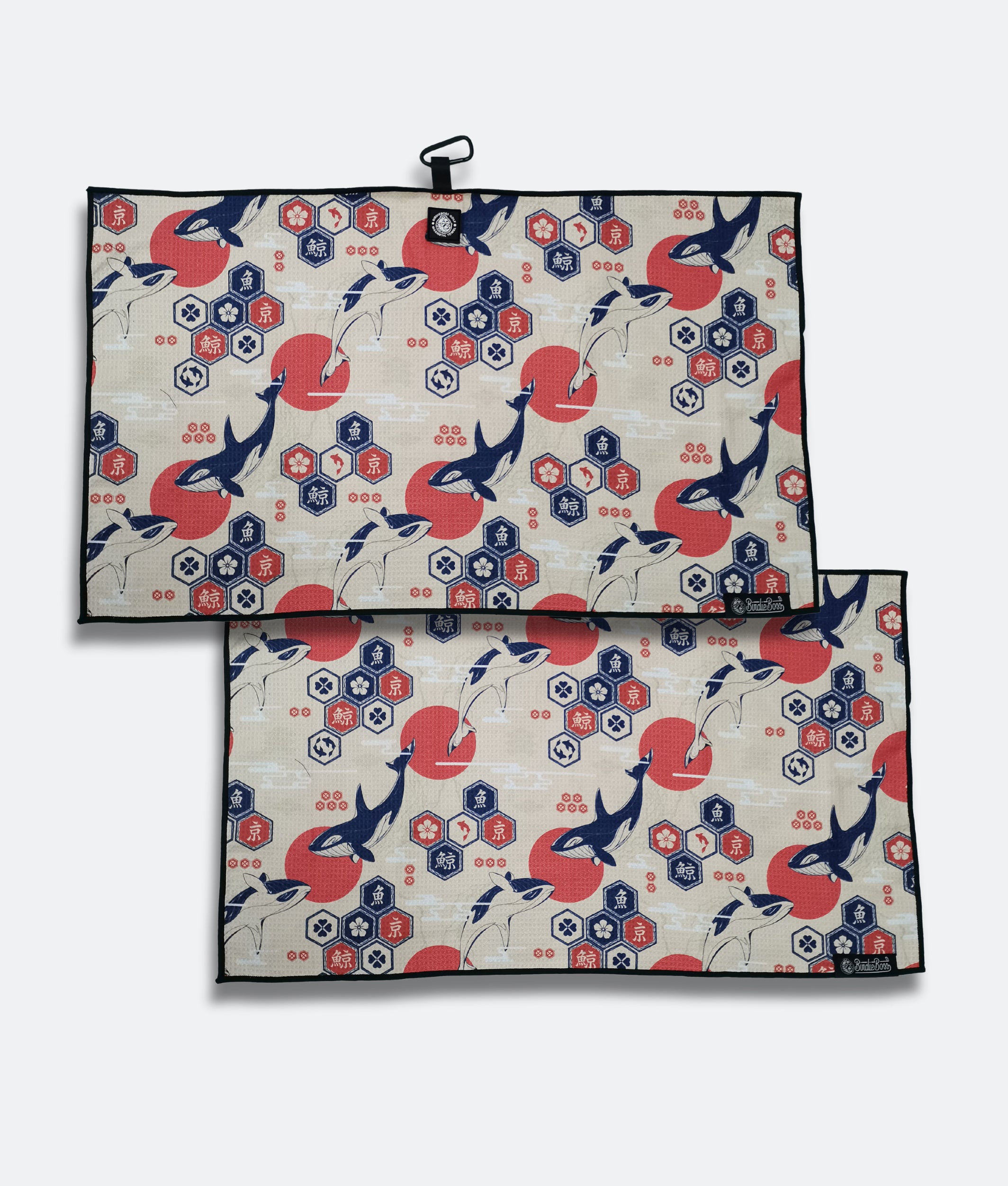 Japanese Orcas - Magnetic Golf Towel – Birdieboss