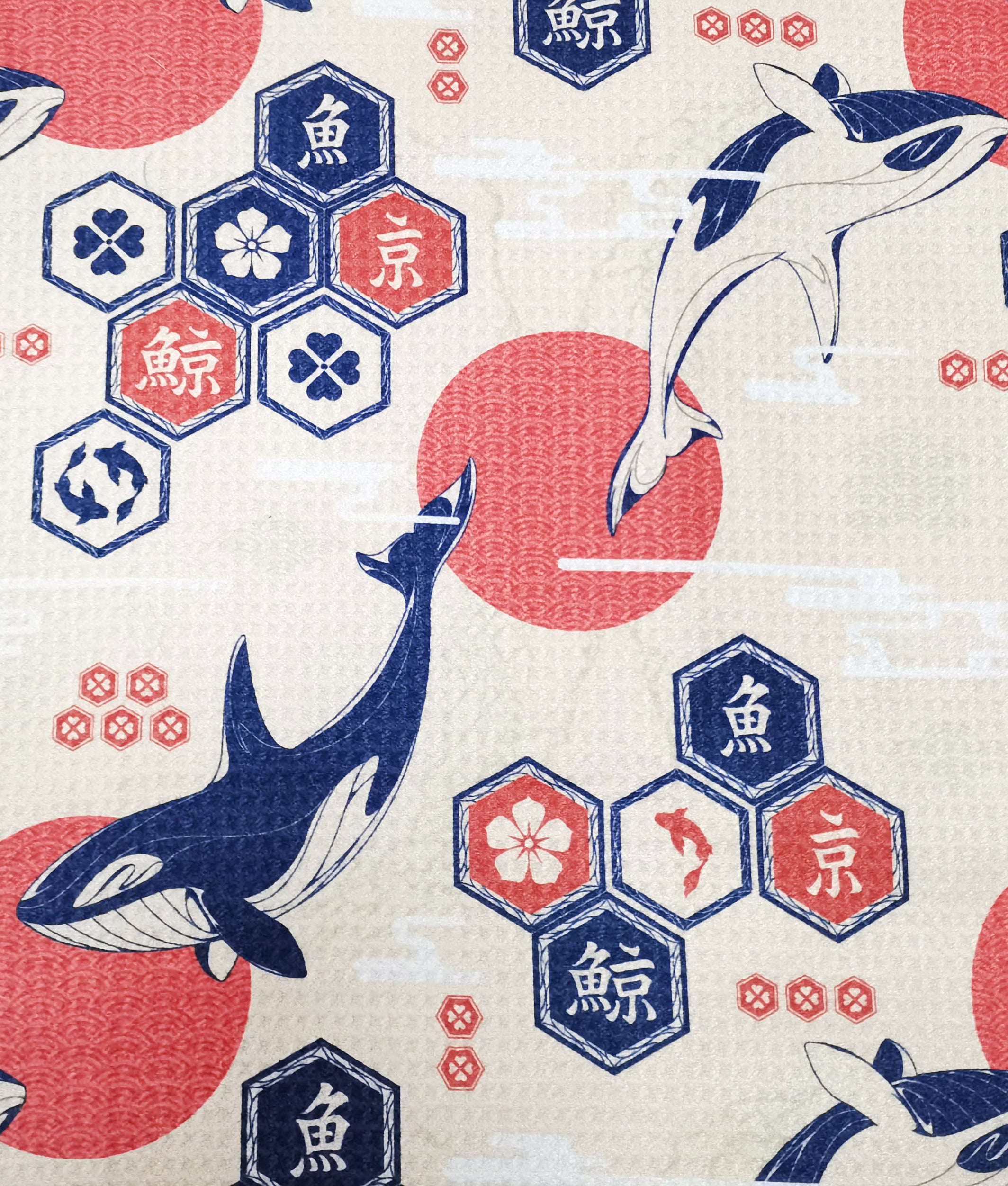 Japanese Orcas - Magnetic Golf Towel