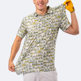 Peanuts Sunday Strip Polo Green