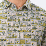 Peanuts Sunday Strip Polo Green