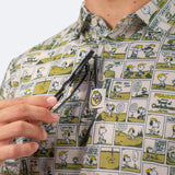 Peanuts Sunday Strip Polo Green