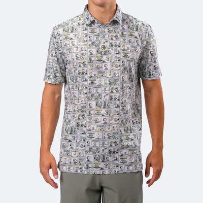 Peanuts Sunday Strip Polo White