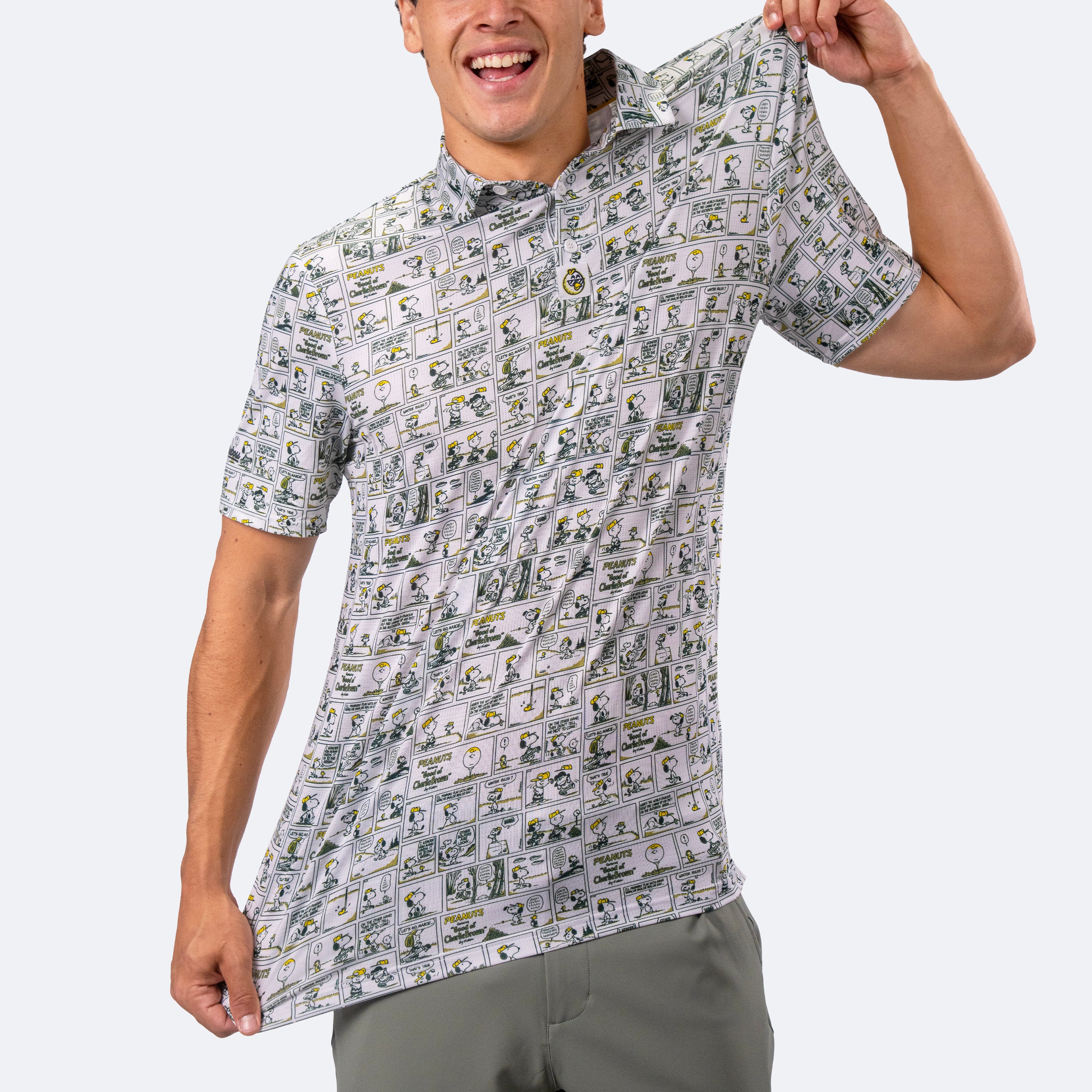 Peanuts Sunday Strip Polo White