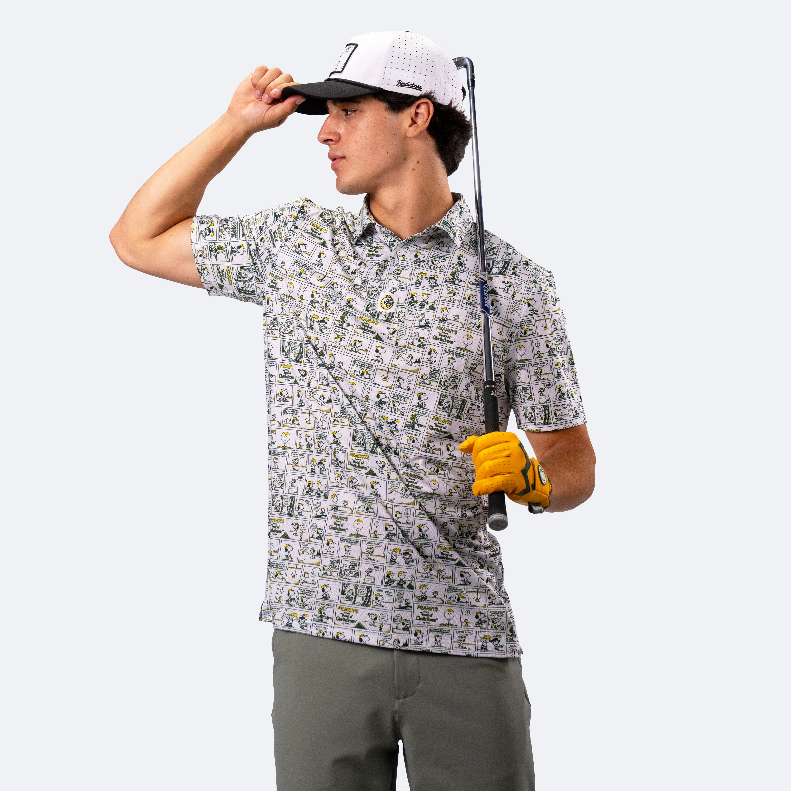 Peanuts Sunday Strip Polo White