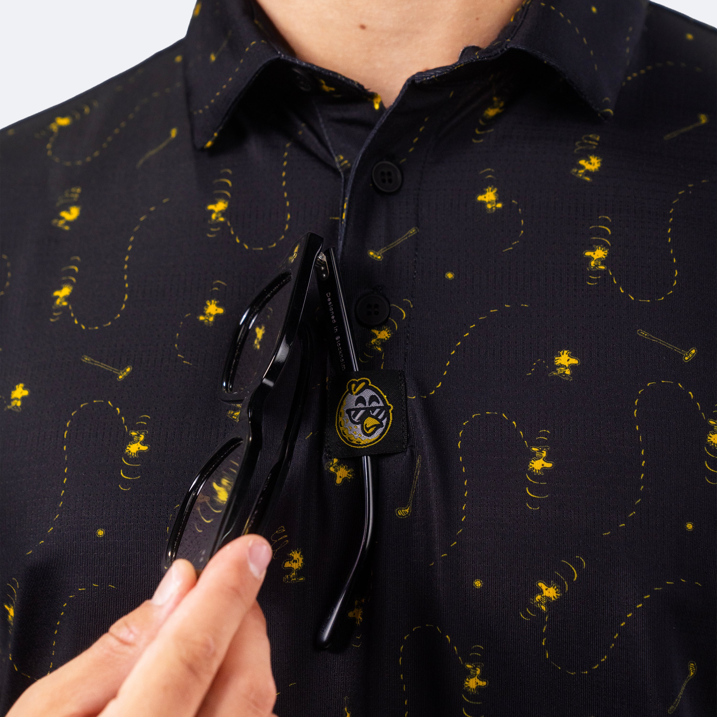 Peanuts Woodstock Flight Polo Black
