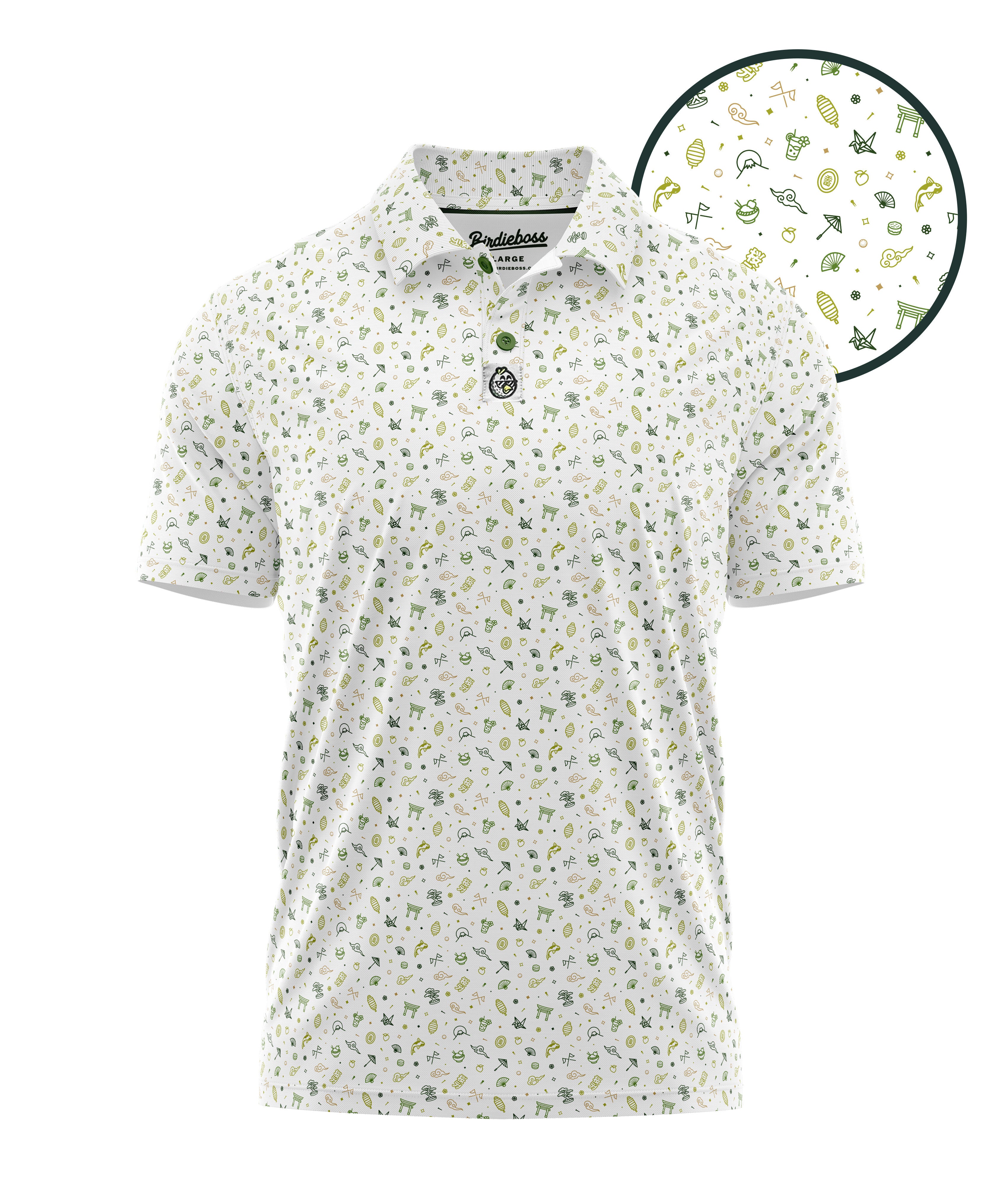 Ramen Corner Icon Polo White