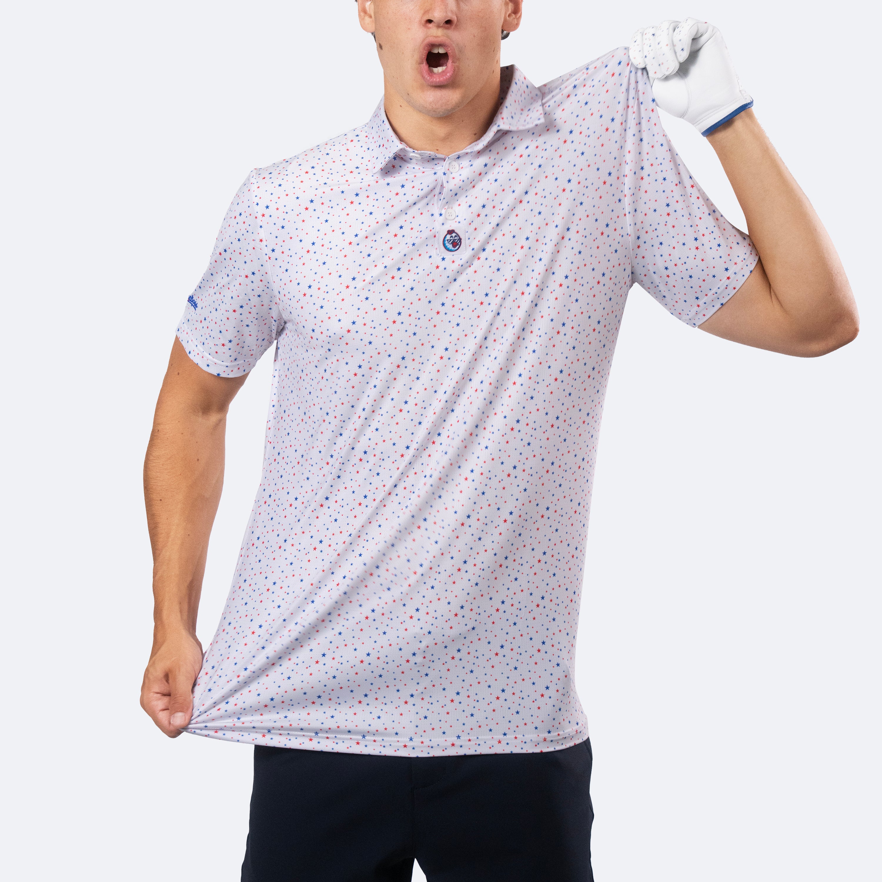 Star Spangled Polo White