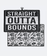 Straight Outta Bounds White - Magnetic Golf Towel