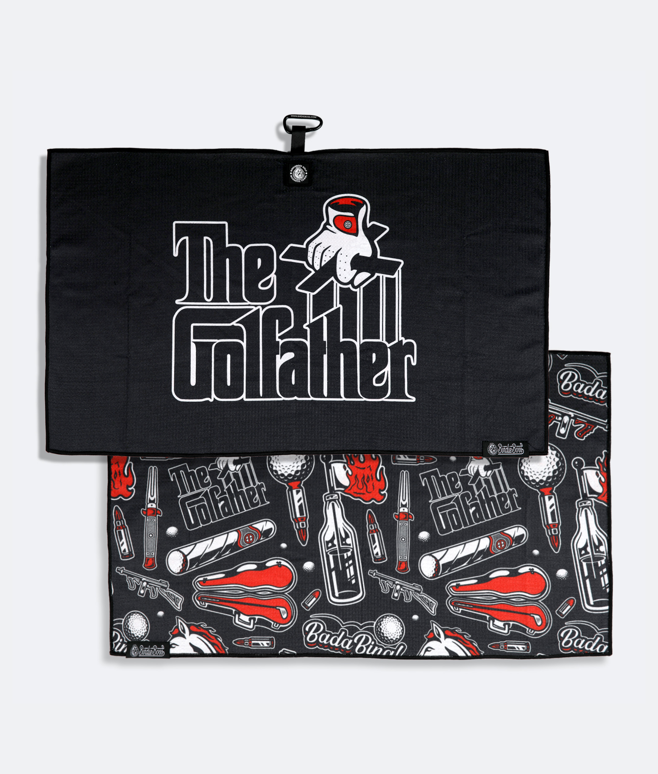 The Golfather Black - Magnetic Golf Towel