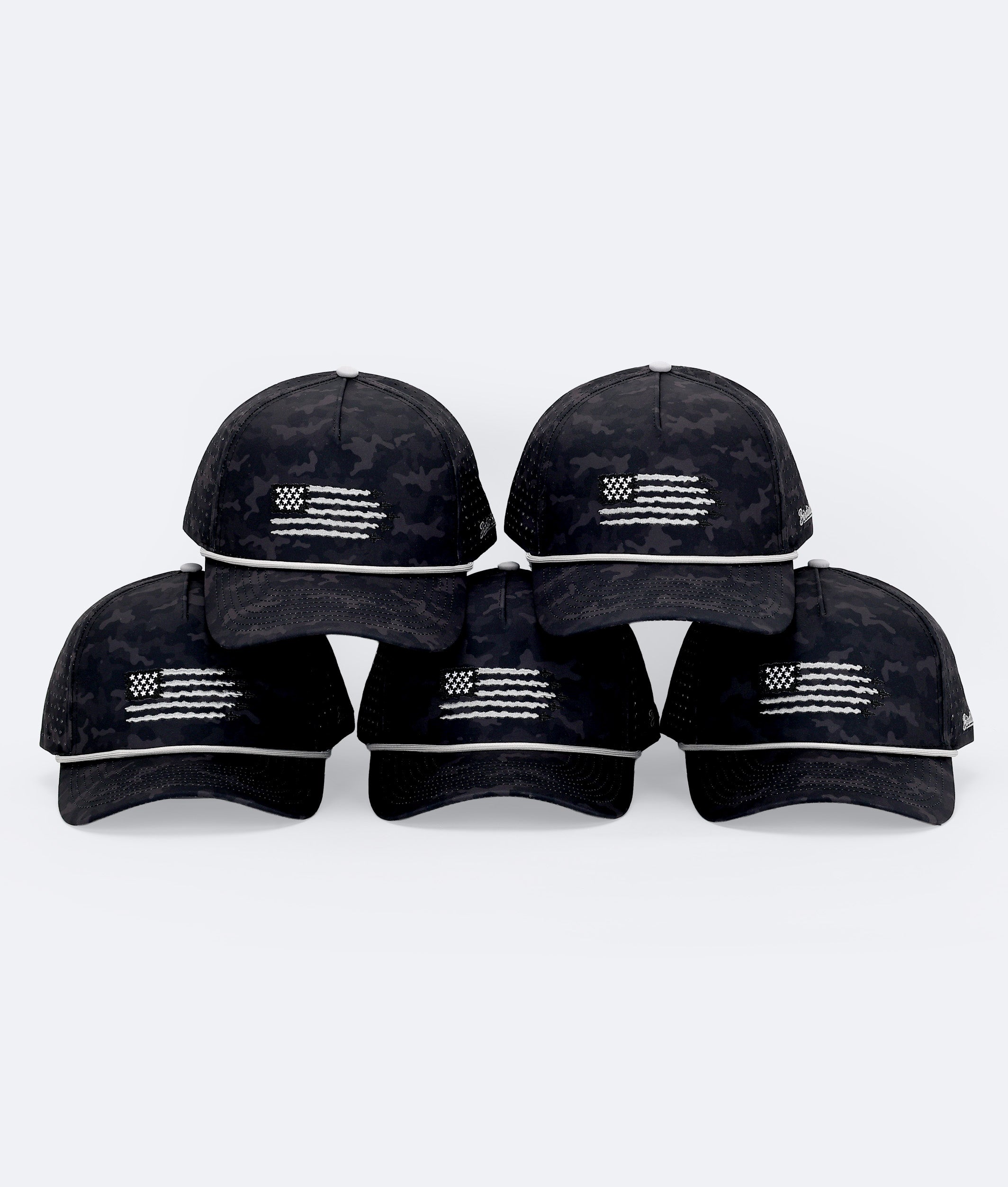 USA Hat Black Camo