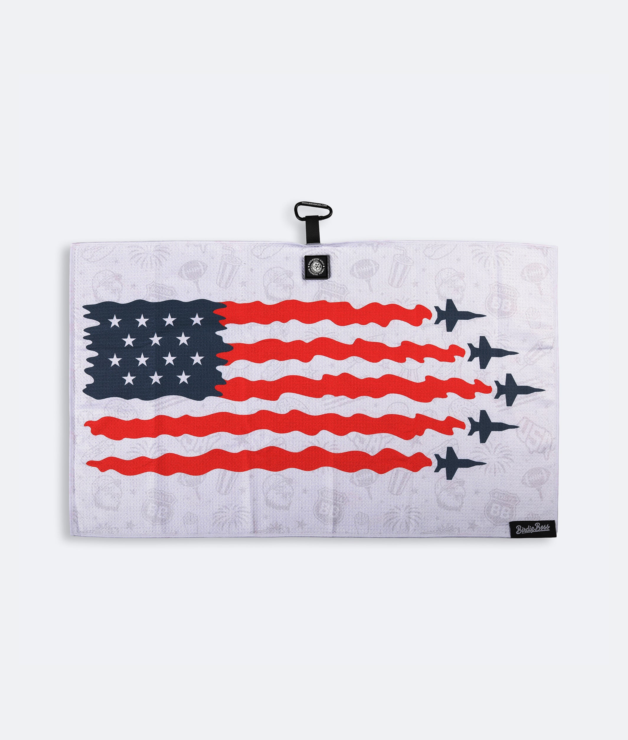 USA White - Magnetic Golf Towel