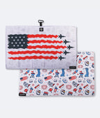 USA White - Magnetic Golf Towel