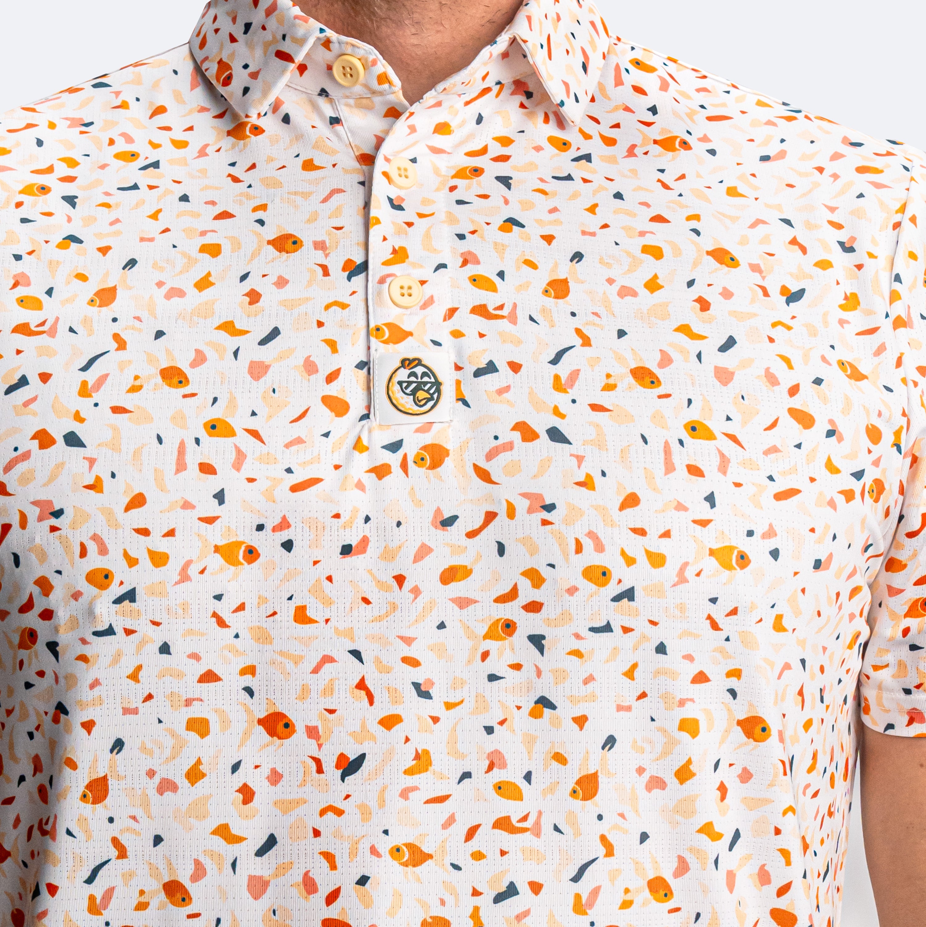 Terrazzo Goldfish Polo White