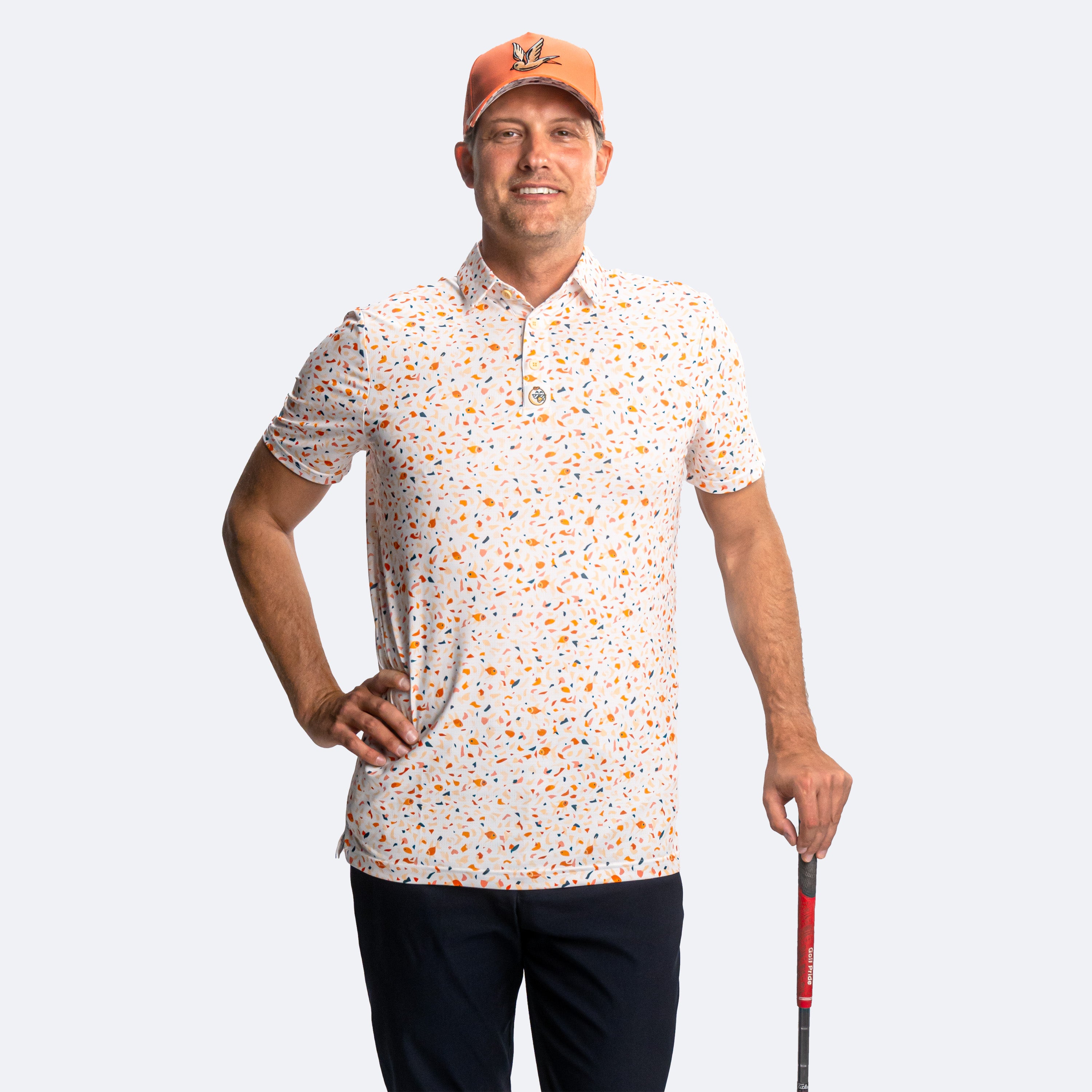 Terrazzo Goldfish Polo White