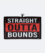 Straight Outta Bounds Red - Magnetic Golf Towel